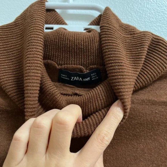 Zara Fine Knit Turtleneck Sweater S - Picture 6 of 7